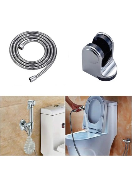 Tip 2 Stili El Tuvalet Bide Püskürtme Seti Duvar Braketi Paslanmaz Çelik El Bide Musluk Banyo Tuvalet Duş Başlığı Için Kendi Kendini Temizleme (Yurt Dışından)