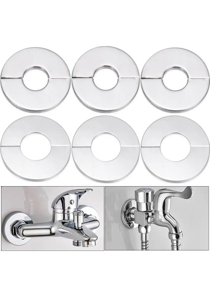 140X71MM Stili Paslanmaz Çelik Su Borusu Duvar Kapakları Kendinden Yapışkanlı Banyo Duş Bataryası Dekoratif Kapak Krom F Aksesuarları (Yurt Dışından) modelleri