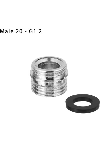 Erkek 20 - G1 2 Stili Metal Dış Iç Konu Su Tasarrufu Adaptörü Musluk Havalandırıcı Konektörü Mutfak Musluk Için G1 2 (Yurt Dışından)