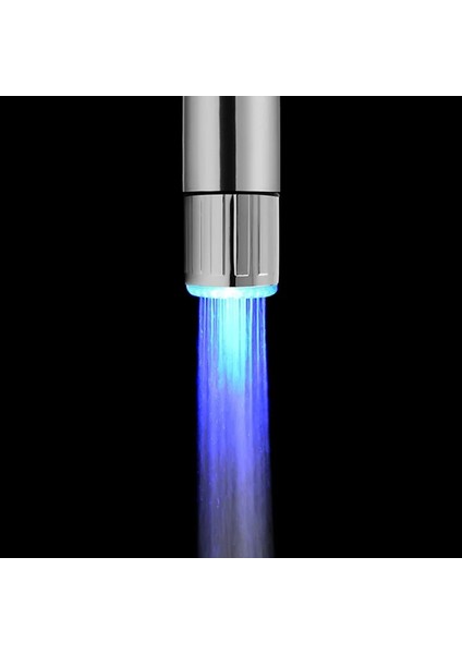 Tek Renk Tarzı LED Sıcaklık Musluk 3 Renkli Işıklı Musluk Mutfak Banyo 7 Renk Glow Su Tasarruf Musluk Havalandırıcı Dokunun Memesi Duş Musluk (Yurt Dışından)