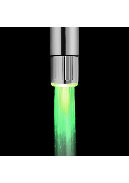 Tek Renk Tarzı LED Sıcaklık Musluk 3 Renkli Işıklı Musluk Mutfak Banyo 7 Renk Glow Su Tasarruf Musluk Havalandırıcı Dokunun Memesi Duş Musluk (Yurt Dışından)