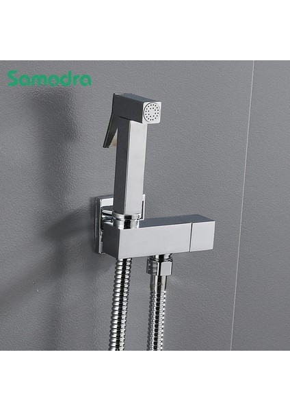 Püskürtme Tabancası Stili Samodra Bide Duş Duvara Monte Tuvalet Bide Püskürtme Seti Pirinç Vana Banyo Alaşımlı Siyah El Kendini Temizleyen Bide Musluk (Yurt Dışından) fiyatları