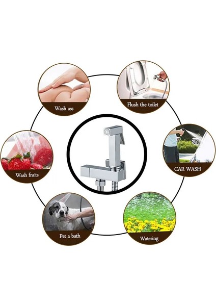 Püskürtme Tabancası Stili Samodra Bide Duş Duvara Monte Tuvalet Bide Püskürtme Seti Pirinç Vana Banyo Alaşımlı Siyah El Kendini Temizleyen Bide Musluk (Yurt Dışından) indirimleri