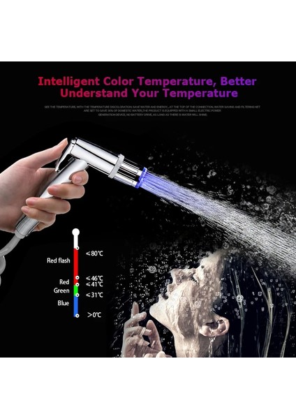 Adaptör Stiliyle Mavi LED Sıcaklık Sensörlü Işık Mutfak Musluk Adaptörü Nozülleri 7 Renk Mutfak Bak Su Musluğu Mutfak Musluk Aksesuarları (Yurt Dışından) fırsatları