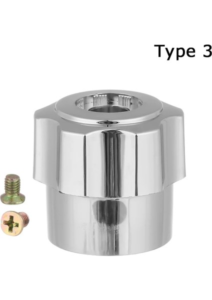 No.3 Tarzı 1 Adet Banyo Yedek Musluk Kolu Krom Kaplama Musluklar Aksesuarları Kartuş Makara Musluk Üçgen Tek Metal Kol Kolu (Yurt Dışından)