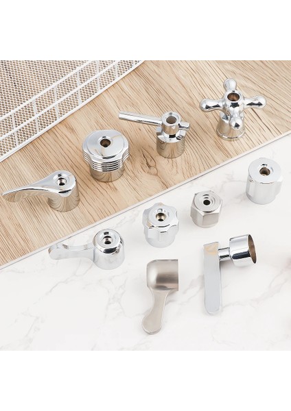 No.3 Tarzı 1 Adet Banyo Yedek Musluk Kolu Krom Kaplama Musluklar Aksesuarları Kartuş Makara Musluk Üçgen Tek Metal Kol Kolu (Yurt Dışından) fiyatları