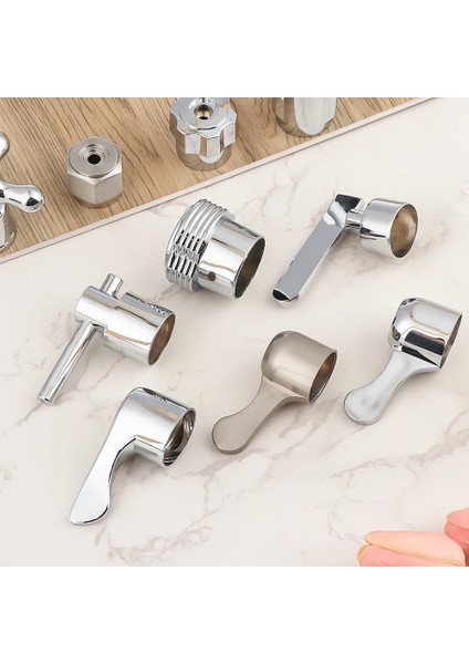 No.3 Tarzı 1 Adet Banyo Yedek Musluk Kolu Krom Kaplama Musluklar Aksesuarları Kartuş Makara Musluk Üçgen Tek Metal Kol Kolu (Yurt Dışından) modelleri