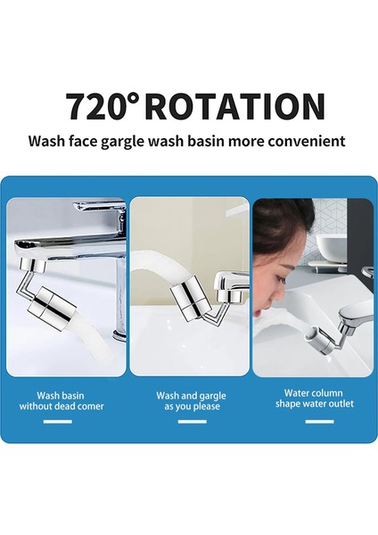 1 Adet Tarzı 720 Rotasyon Evrensel Sıçramaya Dayanıklı Döner Su Tasarruf Musluk Banyo Filtresi Köpürtücü Havalandırıcılar Hareketli Mutfak Musluk Aracı (Yurt Dışından)