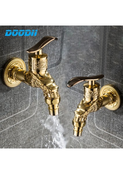 B002 Tarzı Oyma Duvar Şişe Musluk Bibcock Çinko Alaşım Retro Musluk Dekoratif Açık Bahçe Musluk Çamaşır Makinesi Paspas Dokunun Torneira De Parede (Yurt Dışından) indirimleri