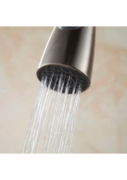 Krom Stili Abs Fırçalanmış Nikel Krom Gümüş Lavabo Mutfak Musluk Aşağı Çekin Çift Sprey Borulu, Duş Başlığı Mutfak Musluk Borulu Aksesuarları (Yurt Dışından) fırsatları