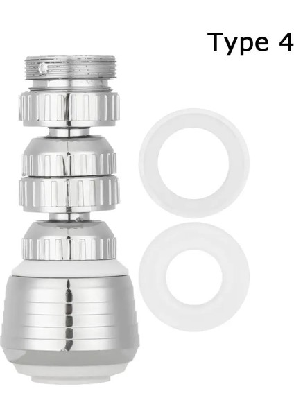 No.4 Stili Mutfak Aletleri 2 Mod Dönebilen Fıskiye Yüksek Basınçlı Musluk Genişletici Su Tasarrufu Banyo Mutfak Aksesuarları Malzemeleri (Yurt Dışından)