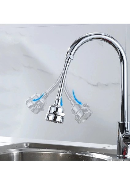 Hortum Stili Ayarlanabilir Mutfak Musluk Memesi Filtresi Adaptör Derecesi Su Musluk Filtresi 3 Modu Dönebilen Musluk Havalandırıcı Sprey Kafası Mutfak Için (Yurt Dışından) fırsatları