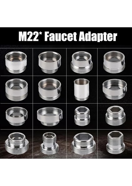 M22 x M20 2 Adet Tarzı Bakır Nikel Kaplama M22 Redüktör Musluk Adaptörü Ale Kadın Mutfak Banyo Pirinç Su Bandı Bağlantısı (Yurt Dışından) modelleri