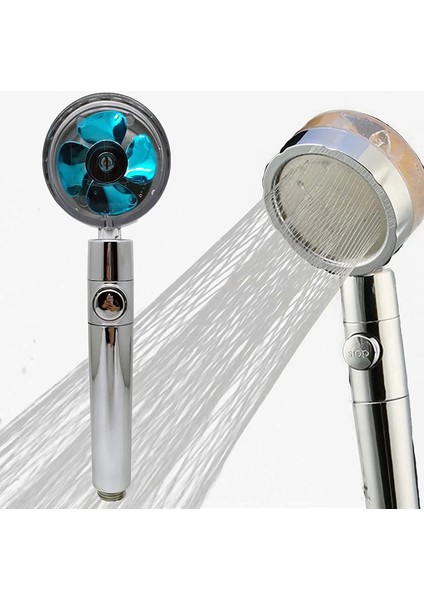 Sarı-1 Adet Filtre Stili Pervane Tahrikli El Duş Başlığı Yüksek Basınçlı 360 Derece Dönen Su Tasarruflu Duş Başlığı Banyo Duş Musluk Filtreli (Yurt Dışından) modelleri