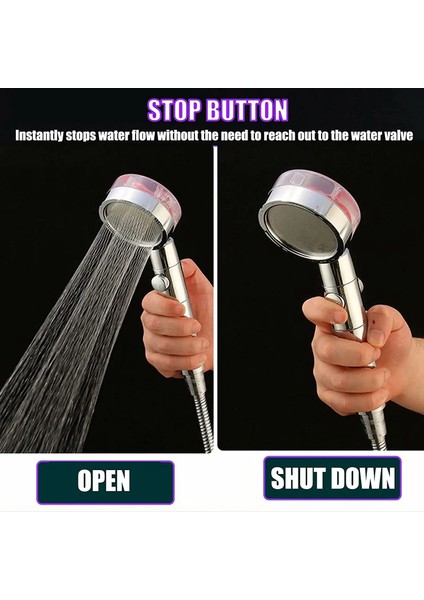 Sarı-1 Adet Filtre Stili Pervane Tahrikli El Duş Başlığı Yüksek Basınçlı 360 Derece Dönen Su Tasarruflu Duş Başlığı Banyo Duş Musluk Filtreli (Yurt Dışından) fırsatları