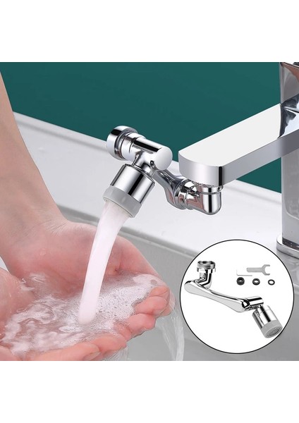 Gümüş Tarzı Yeni Derece Dönebilen Uzatma Musluk Püskürtme Kafası Evrensel Banyo Musluk Uzatın Havalandırıcı Musluk Genişletici Robotik Kol (Yurt Dışından) modelleri