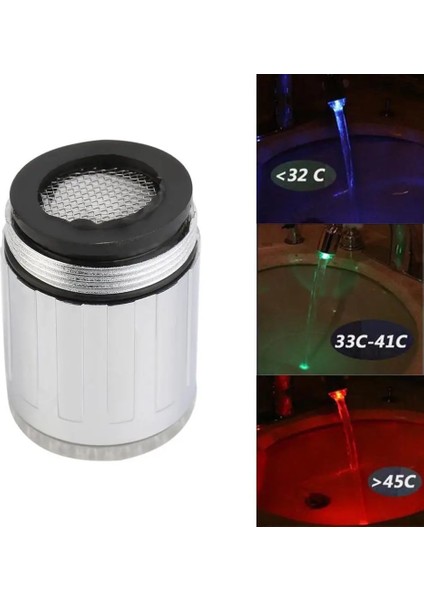 Sıcaklık Kontrol Stili Işıklı LED Su Musluk Değişen Kızdırma Mutfak Duş Musluk Su Tasarrufu Yenilik Aydınlık Musluk Memesi Kafa Banyo Işık (Yurt Dışından)