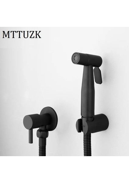 Püskürtme Tabancası Sadece Stil 304 Paslanmaz Çelik Mat Siyah Bide Banyo Duş Başlığı Bide Tuvalet Püskürtücü Hygieower Bide Dokunun Duvara Monte Bide Musluk (Yurt Dışından)