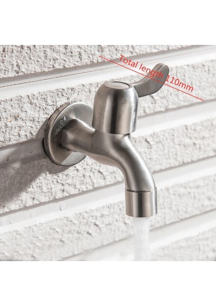 B011 Tarzı Dodı Paslanmaz Çelik Bahçe Musluk Duvara Monte Fırçalanmış Açık Bibcock Bahçe Lavabo Paspas Uzatmak Musluk Paspas Havuz Muslukları (Yurt Dışından)