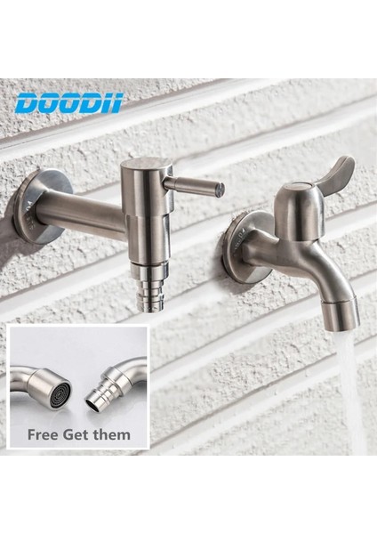 B011 Tarzı Dodı Paslanmaz Çelik Bahçe Musluk Duvara Monte Fırçalanmış Açık Bibcock Bahçe Lavabo Paspas Uzatmak Musluk Paspas Havuz Muslukları (Yurt Dışından) fiyatları