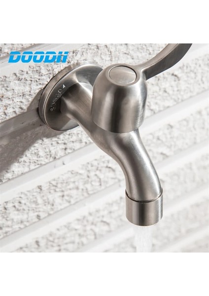 B011 Tarzı Dodı Paslanmaz Çelik Bahçe Musluk Duvara Monte Fırçalanmış Açık Bibcock Bahçe Lavabo Paspas Uzatmak Musluk Paspas Havuz Muslukları (Yurt Dışından) fırsatları