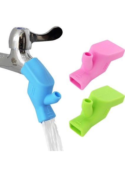 1 Adet Yeşil Stil Pc Silikon Musluk Genişletici Su Dokunun Uzatma Lavabo Çocuk Yıkama Cihazı Banyo Mutfak Lavabo Musluğu Kılavuzu Uzatıcılar (Yurt Dışından)