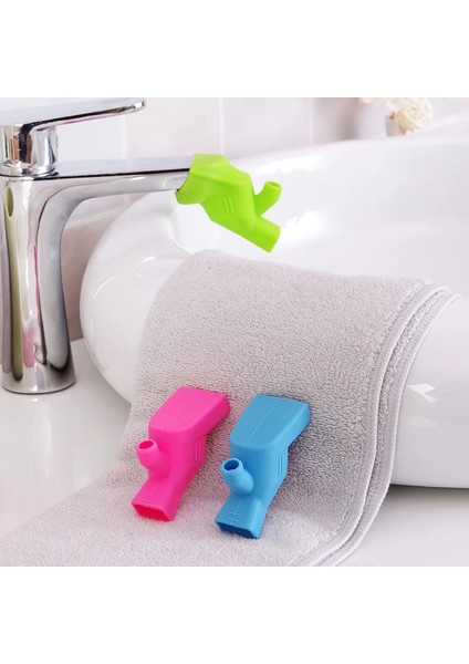 1 Adet Yeşil Stil Pc Silikon Musluk Genişletici Su Dokunun Uzatma Lavabo Çocuk Yıkama Cihazı Banyo Mutfak Lavabo Musluğu Kılavuzu Uzatıcılar (Yurt Dışından)