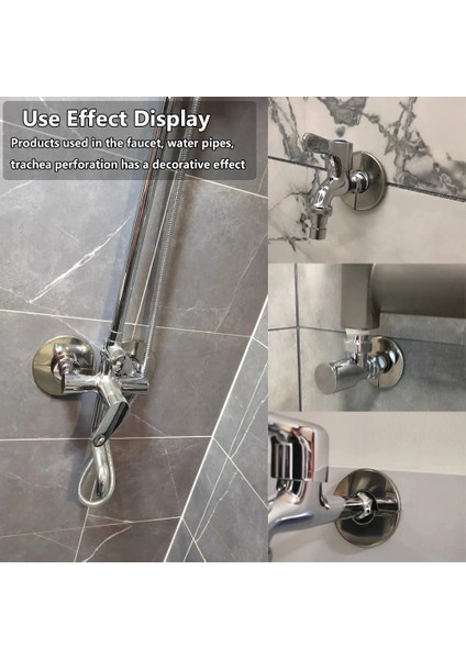 100X42X5MM Stili Yeni Paslanmaz Çelik Su Borusu Musluk Dekoratif Kapak Kendinden Yapışkanlı Boru Duvar Musluk Aksesuarları Dekoratif Kapak Kapakları (Yurt Dışından) indirimleri