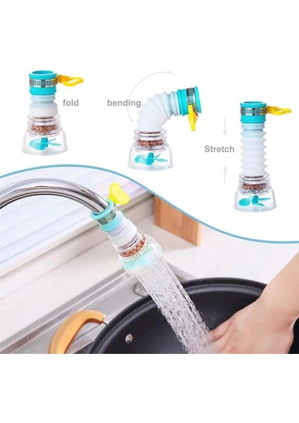 Yeşil Bir Tarz 360 Derece Ayarlanabilir Musluk Genişletici Duş Turbo Basınçlı Gadget Su Musluğu Uzatma Filtresi Mutfak Banyo Aksesuarları (Yurt Dışından)