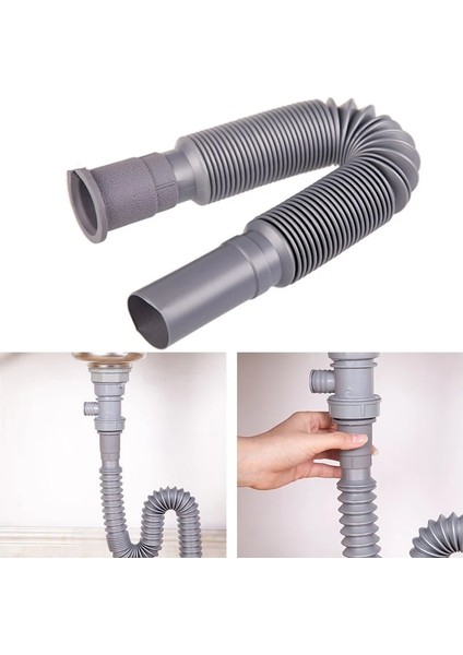 Koyu Gri Tarzı Yeni Esnek Bükülebilir Drenaj Ba Mutfak Loodgieter Lavabo Drenajı Için 78 cm Pp Plastes Bağlantı Parçaları Altında (Yurt Dışından) fiyatları