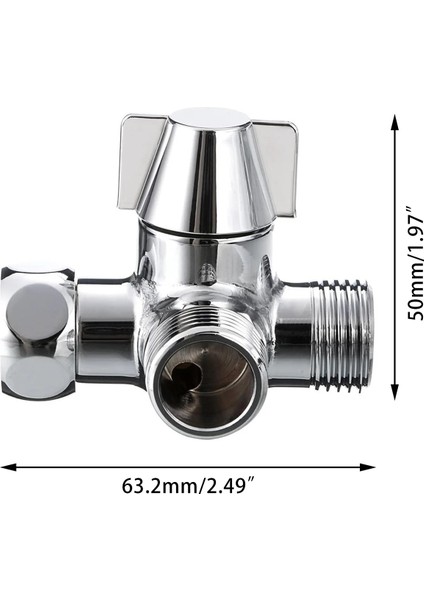 Yönlendirme Vanası Stili Anahtar Musluk Adaptörü 3 Yollu Mutfak Lavabo Splitter Yönlendirme Vanası Su Musluk Bağlantısı Tuvalet Bide Duş Mutfak Aksesuarları (Yurt Dışından)