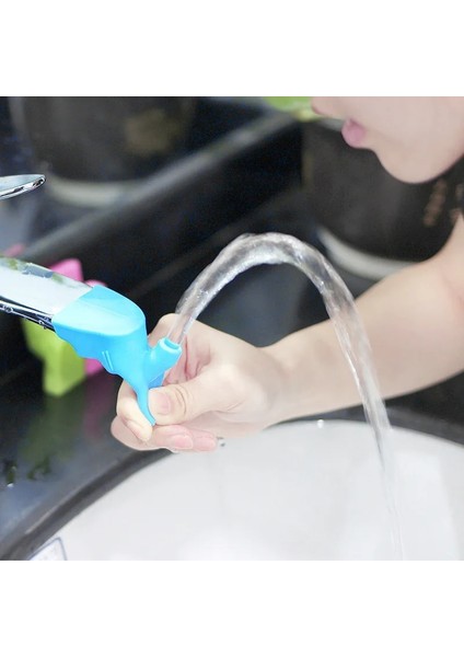 Mavi Stil 1 Adet Mutfak Lavabo Musluğu Genişletici Kauçuk Elastik Meme Kılavuzu Çocuk Su Tasarrufu Musluk Uzatma Banyo Aksesuarları Için (Yurt Dışından)