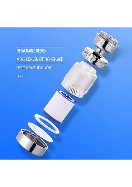 Hortumlar Birleşik Tarzı Mutfak Lavabo 360 Döndür Arındırıcı Filtre Musluklar Fıskiye Değiştirilebilir Filtre Elemanı Yüksek Basınçlı Su Tasarrufu Genişletici Adaptör (Yurt Dışından)