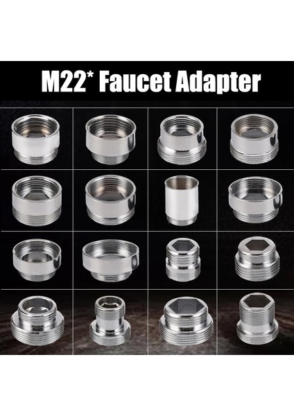 M22 x M20 2 Adet Tarzı Ev Mutfak Su Musluğu Çıkış Adaptörü Bakır Meme Erkek Dişi Musluk Bağlantısı Ortak Filtre Su Arıtıcısı Parçaları M22 * 18 (Yurt Dışından) fiyatları