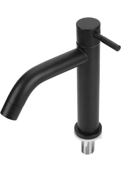 Dirsek Tipi Stili G Siyah Mutfak Lavabo Musluğu Paslanmaz Çelik Lavabo Musluklar Mutfak Banyo Havzası Su Muslukları Için Tek Soğuk Su Musluğu (Yurt Dışından)