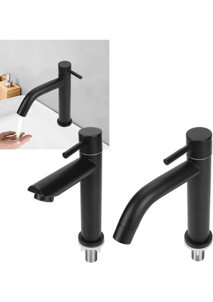 Dirsek Tipi Stili G Siyah Mutfak Lavabo Musluğu Paslanmaz Çelik Lavabo Musluklar Mutfak Banyo Havzası Su Muslukları Için Tek Soğuk Su Musluğu (Yurt Dışından) modelleri