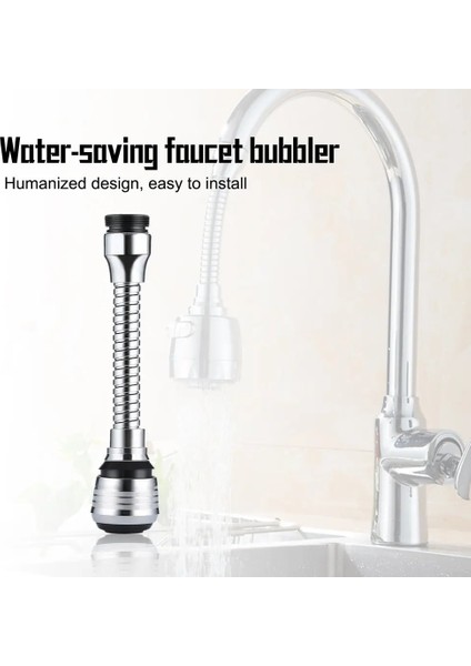 Kısa Stil Mutfak Musluk Su Tasarrufu Yüksek Basınç Memesi Musluk Adaptörü Banyo Lavabo Sprey Banyo Duş Dönebilen Aksesuarları (Yurt Dışından)