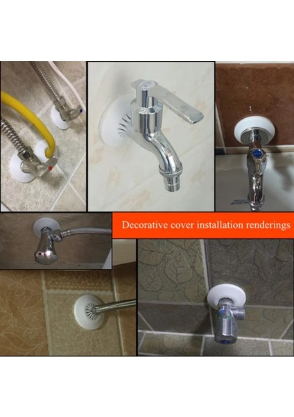 15-29CM Beyaz Tarz Lastic Duvar Deliği Kanalı Kapağı Duş Musluğu Açılı Vana Boru Tapası Dekorasyon Kapağı Geçmeli Plaka Mutfak Musluk Aksesuarları (Yurt Dışından) fiyatları