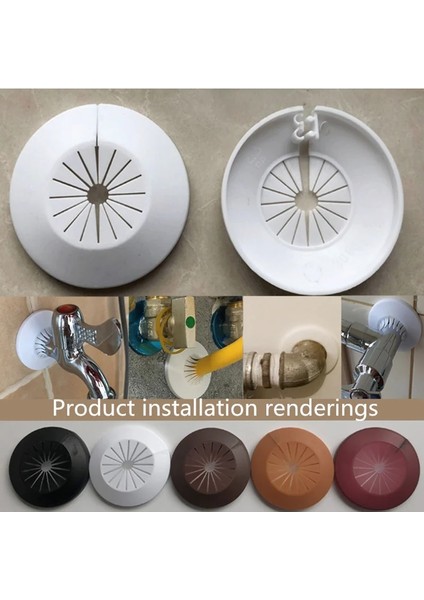 15-29CM Beyaz Tarz Lastic Duvar Deliği Kanalı Kapağı Duş Musluğu Açılı Vana Boru Tapası Dekorasyon Kapağı Geçmeli Plaka Mutfak Musluk Aksesuarları (Yurt Dışından) fırsatları