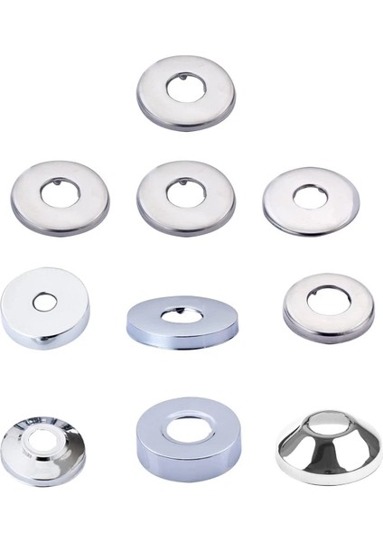50X21X12MM Tarzı Yuvarlak Rozet Plaka Duvar Parçalı Flanş Musluk Boru Deliklerini Güzelleştirmek, Kapatmak, Kapatmak Için Dekoratif Kapak 11XA (Yurt Dışından)