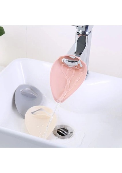 Bej Tarzı Su Tasarrufu Musluk Uzatma Su Memesi Genişletilmiş Su El Yıkama Makinesi Su Kılavuzu Kauçuk Mutfak Banyo Aksesuarları (Yurt Dışından)