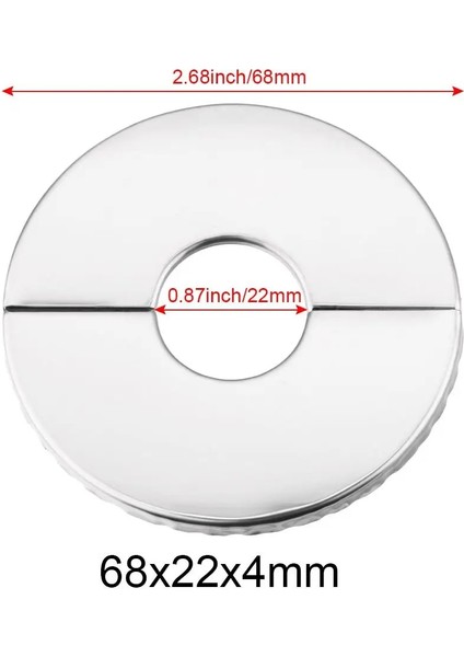 68X22X4MM Tarzı Yeni Paslanmaz Çelik Krom Duvar Flanş Boru Duvar Musluk Kapakları Dekoratif Kapak Musluk Aksesuarları Musluk Dekor (Yurt Dışından)