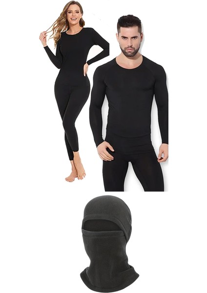 Belifanti Collection Unisex Termal Içlik Alt Üst Takım Polar Maske