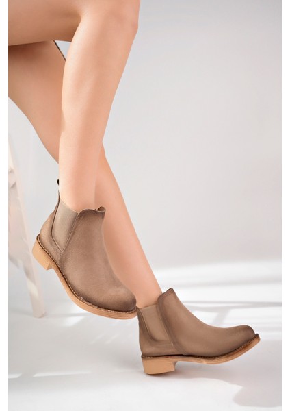 Kadın Vizon Süet Çift Lastikli Bot fiyatları