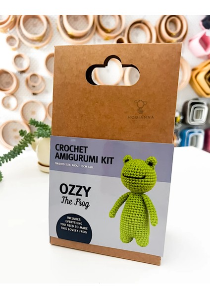 Hello Tığ Işi Mini Amigurumi Kiti - Kurbağa Ozzy