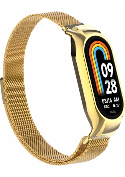 Xiaomi Mi Band 8 Uyumlu Kordon Mıknatıslı Hasır Örgü Paslanmaz Metal Kordon modelleri