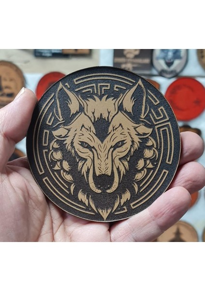 Seyhan Askeri Malzeme Kurt Deri Peç - Arma - Wolf Leather Patch