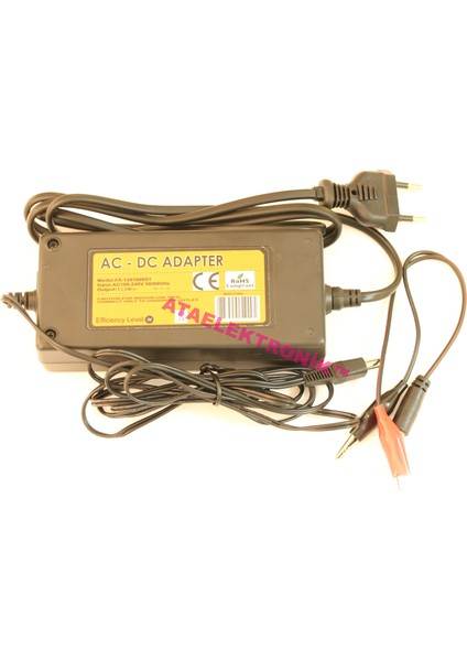 Pilsan Dynamic Uyumlu 12 V Akülü Araba Uyumlu 12 Volt Akü Şarj Cihazı Şarz Aleti Adaptör + Yerli Üretim + Otomatik Voltaj Kesicili + ( Max 13.8 Volt ) 3.5 Amper + Extra Maşalı Kablolu