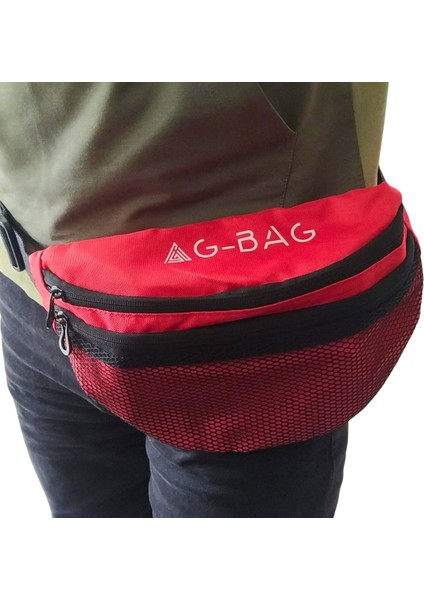 G-Bag Kırmızı Omuz/bel Çantası Unisex 35X19 cm