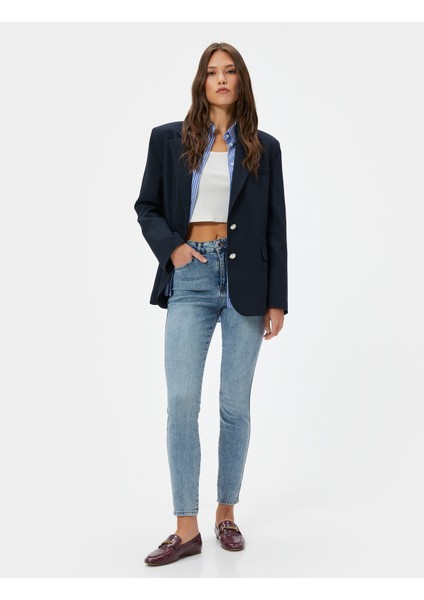 Dar Paça Yüksek Bel Esnek Kot Pantolon - Carmen Skinny Jeans fiyatları